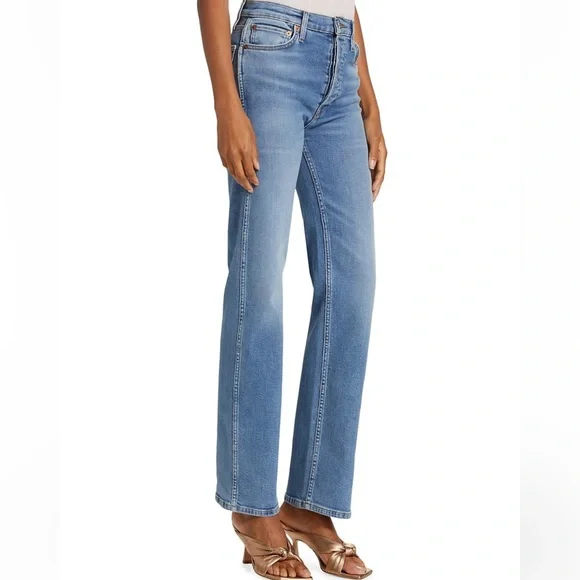 Re/Done 90’s High Rise loose jean in Rio Fade - Picture 3 of 9